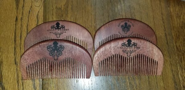 Angry Kraken Custom Engraved Wood Beard Comb